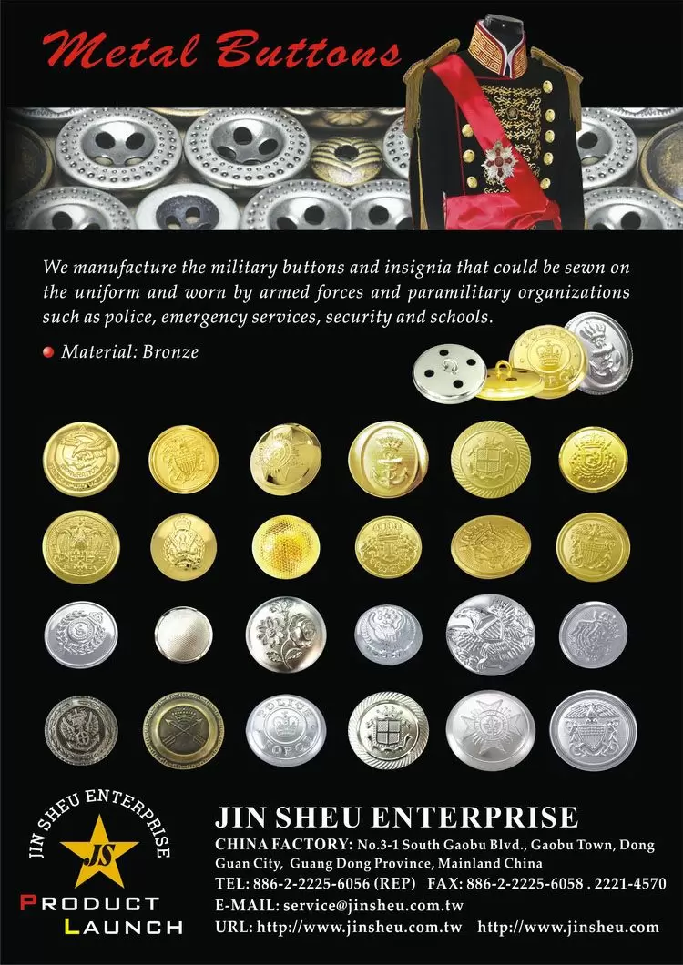 Custom Metal Military Buttons | High-Quality Custom Promotional ...
