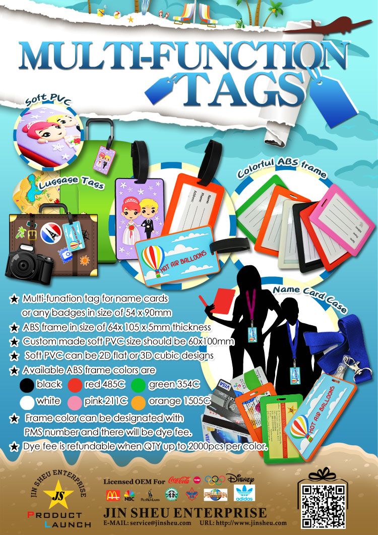 Aangepaste PVC Bagagelabels & Kaart Badgehouders