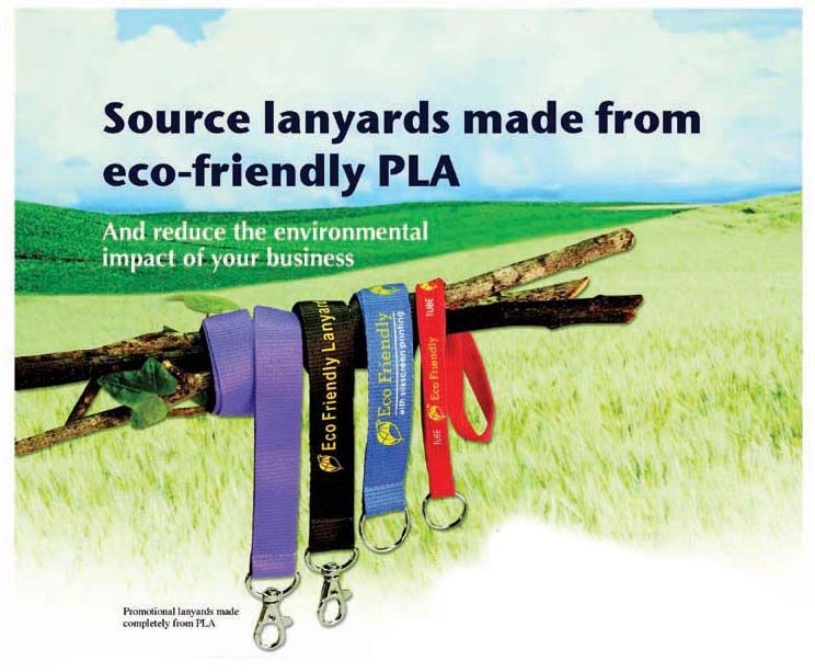 Source lanyards made from eco-friendly PLA