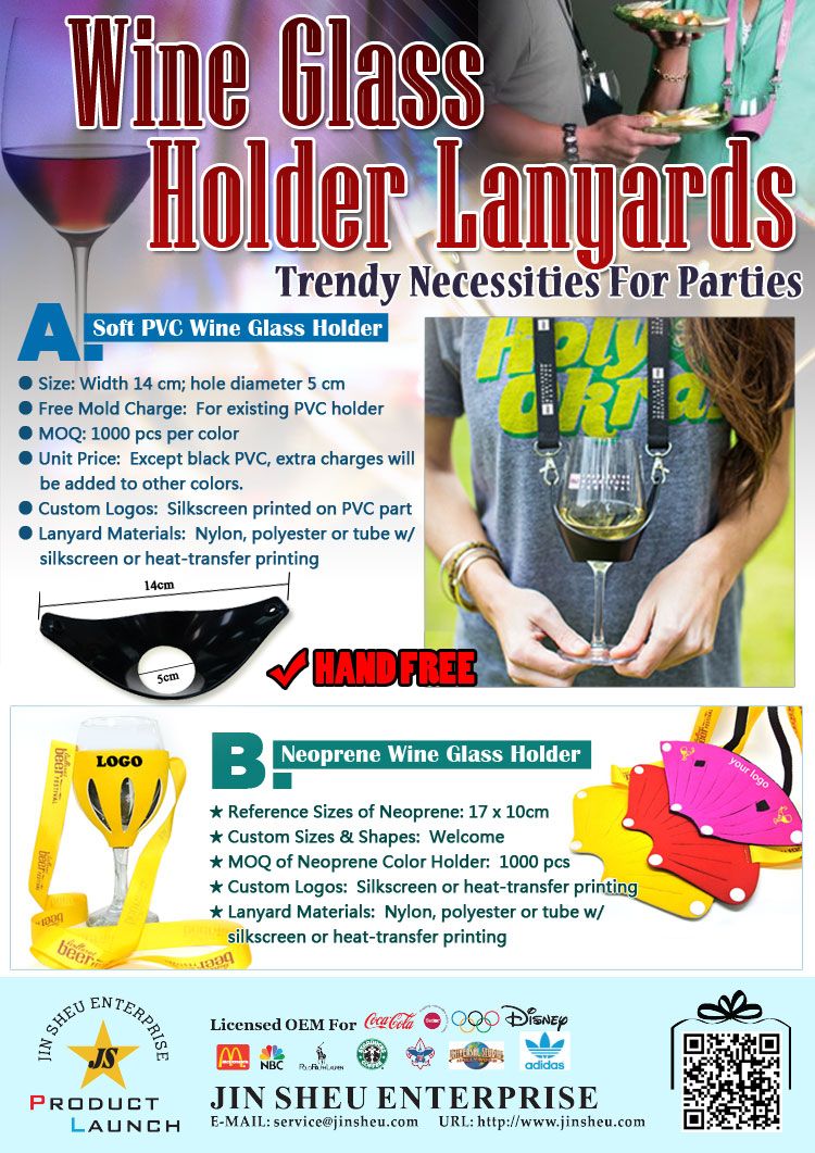 collier porte-verre à vin personnalisé