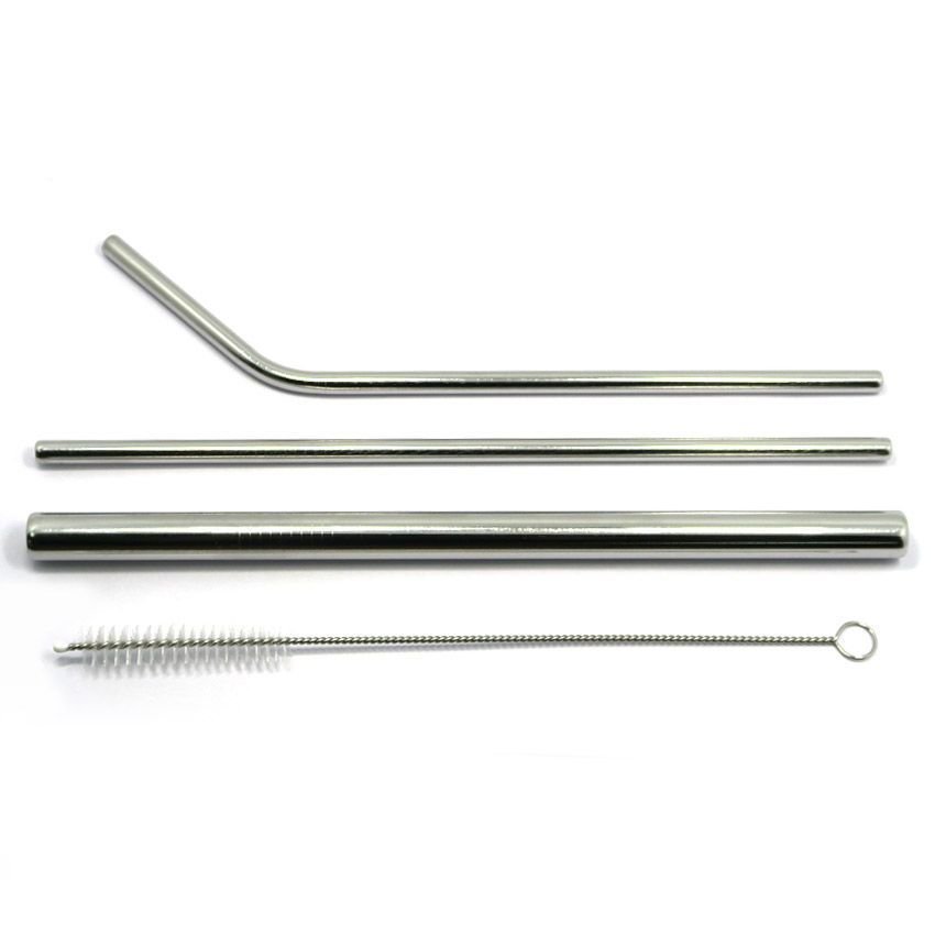 Reusable 304 Steel Drinking Straw Set | Personalized Metal & Silicone ...