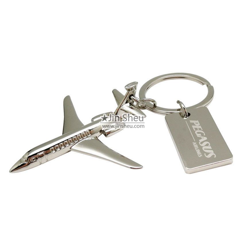 Custom Zinc Alloy Airplane Keychains