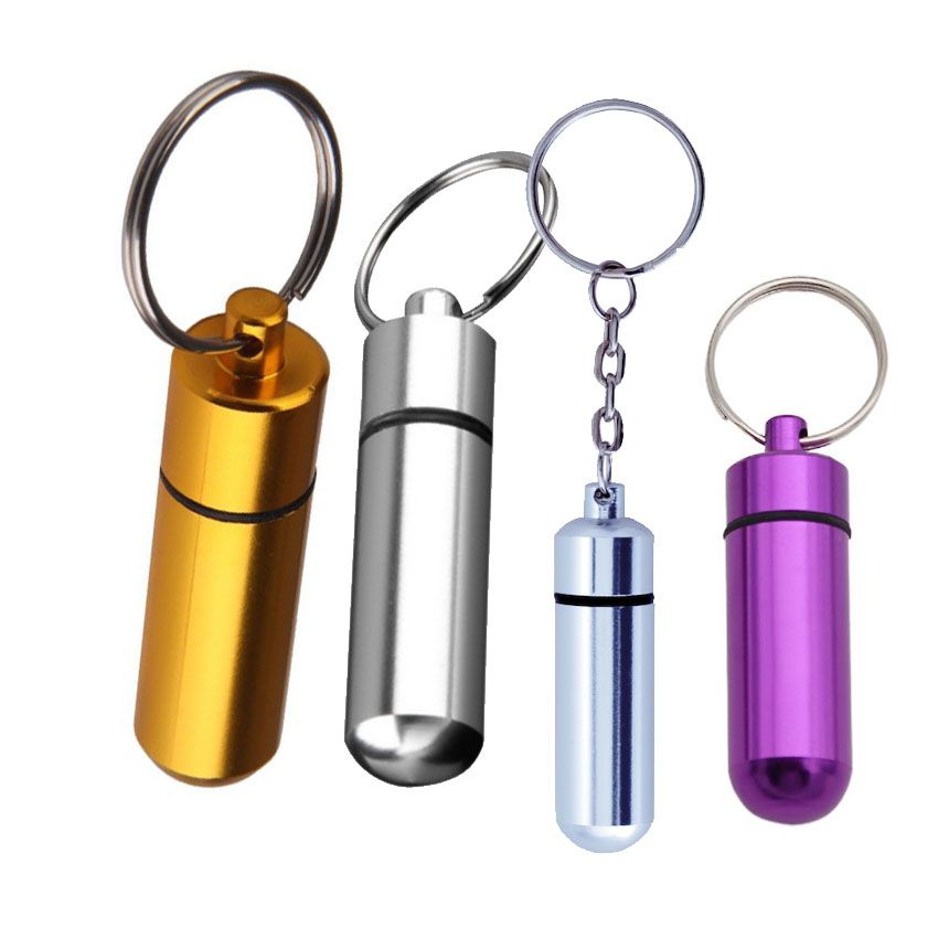 Keyring pill holder