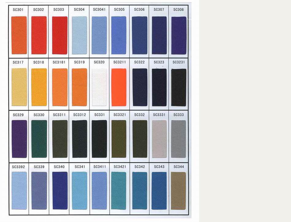 Fabric Color Chart | Custom Promotional Products & Corporate Gifts ...