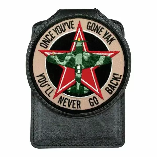 Custom Embroidered Emblem Leather Badge Holder