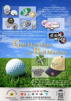 зажимы для гольф-шапок и маркеры для мячей