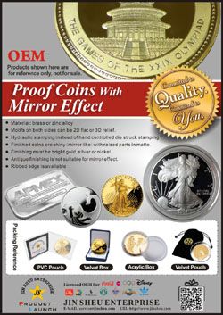 Moneta da collezione con effetto specchio, Produttore di prodotti  promozionali per le aziende e articoli con logo