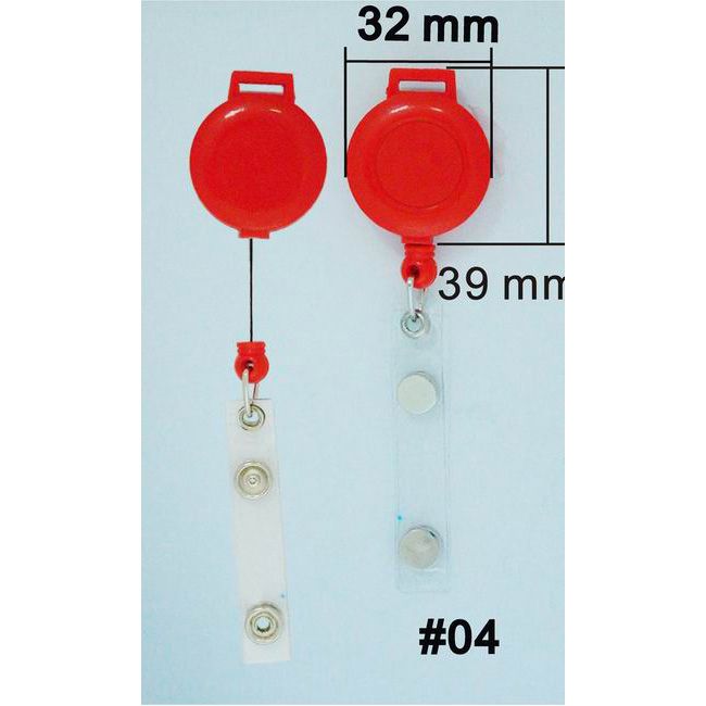 Retractable Badge Reel Dia 32mm, Loop Top Retractable Badge Reel Dia 32mm, Loop Top