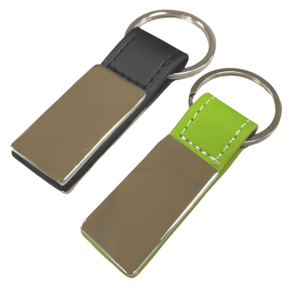 Leather keychain for sublimation printing - square Square, GADGETS \ KEY  RINGS AND LUGGAGE HANGERS