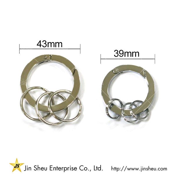 Round Key Pin Round Push Gate Key Rings | Personalized Metal & Silicone Promotional ...