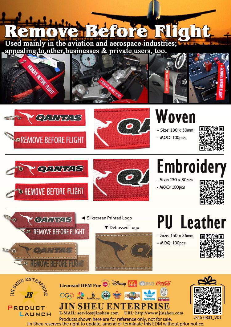 Remove Before Flight Key Tags