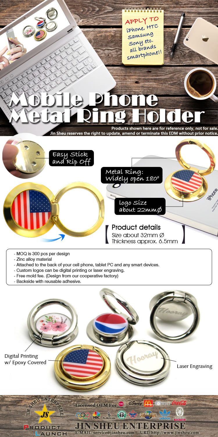 Mobiltelefon Metal Ring Holder