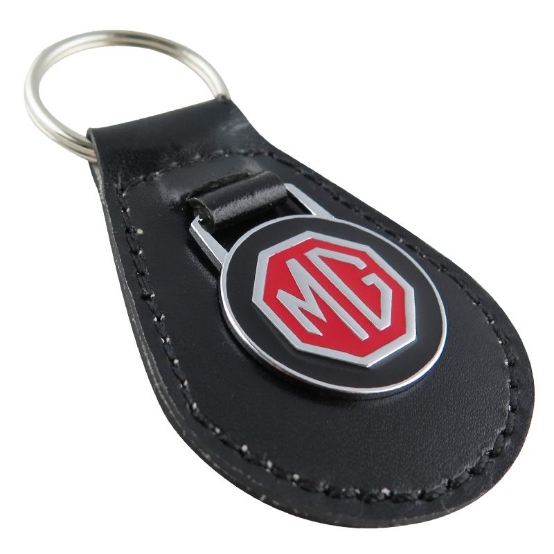 Porte-clés en cuir pour voiture MG - Porte-clés en cuir pour badge, Fabricant de produits promotionnels porte-clés et épingles en émail