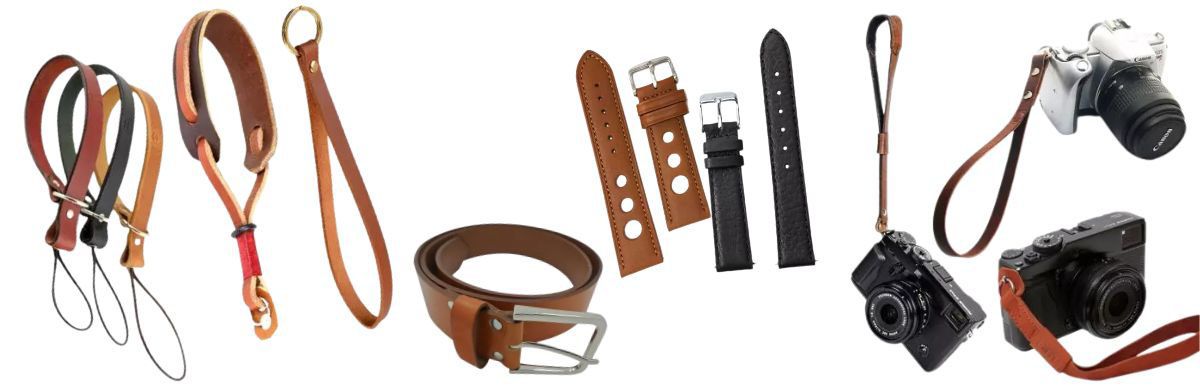 Leather Straps with Different Types of Attachments