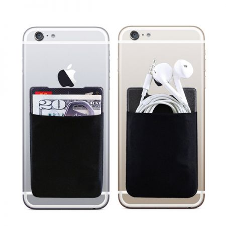 ốp điện thoại di động đen chứa thẻ