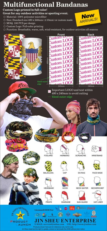 Bandane multifunzionali promozionali