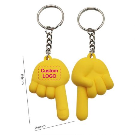 Non-Contact Soft PVC Finger keychain