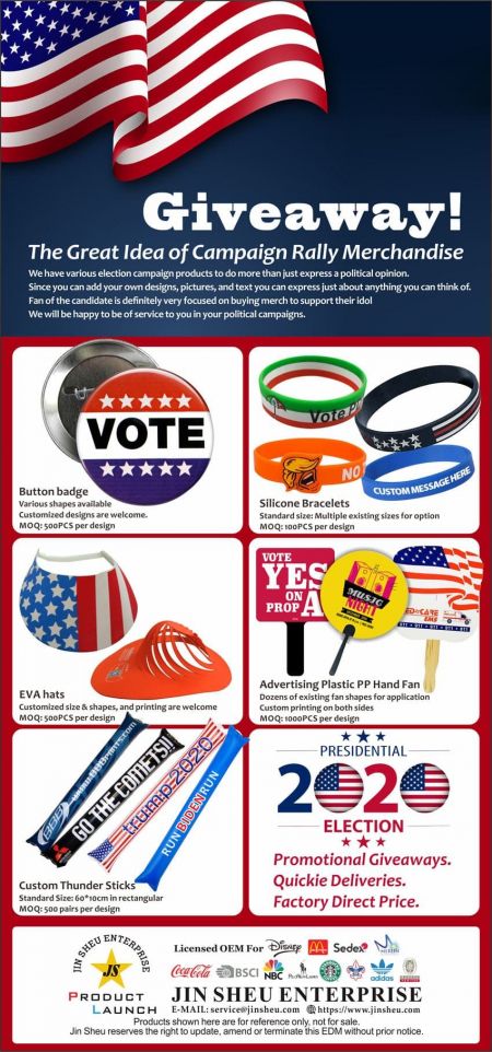 Merchandising personalizado para campañas - Artículos promocionales para votaciones
