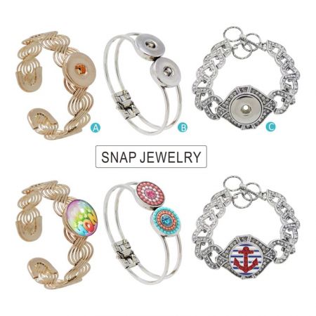 wholesale silver snap jewelry bracelets