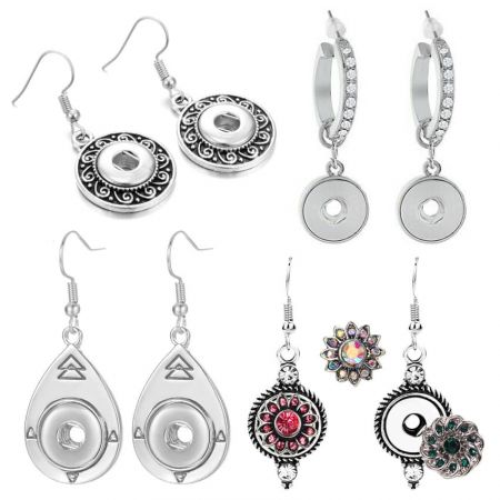custom snap jewelry earrings