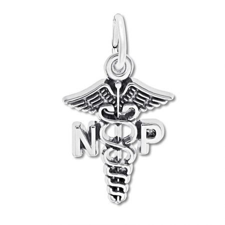 Breloques de bijoux médicaux infirmière NP vintage en argent S925