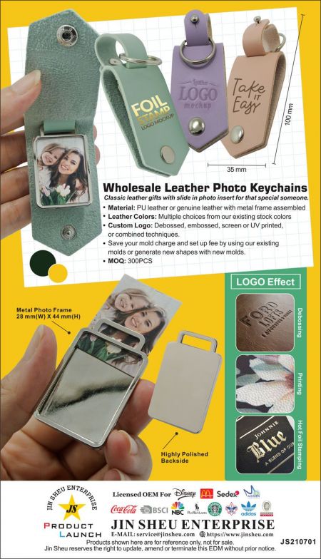 Personalisierter Leder Foto Schlüsselanhänger - Großhandel Leder Schlüsselanhänger mit Bild