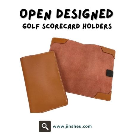 Porte-cartes de score de golf en cuir