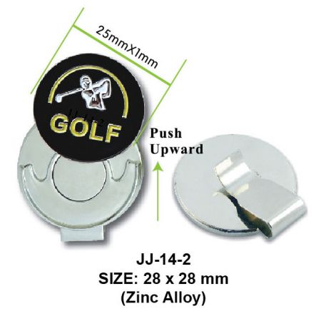Niestandardowy magnetyczny znacznik do piłki golfowej z klipsem do czapki
