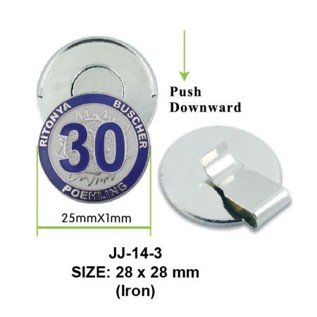 Magnetic golf ball marker hat clip