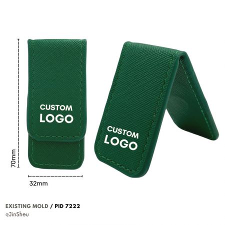 자석이 달린 가죽 돈 클립