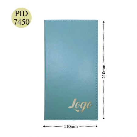 Présentoir de chèques en cuir - dimensions de la couverture du porte-reçus en cuir