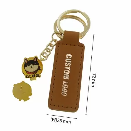 kích thước của bộ chuyển đổi móc chìa da cho ghim áo