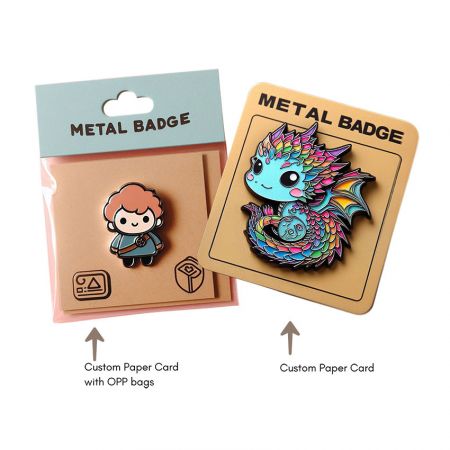 Schede di supporto personalizzate - imballaggio per spille da giacca