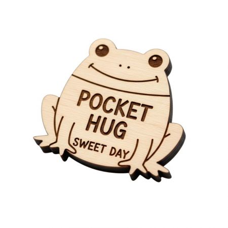 Smiling frog pocket hug token for playful encouragement and mental health support