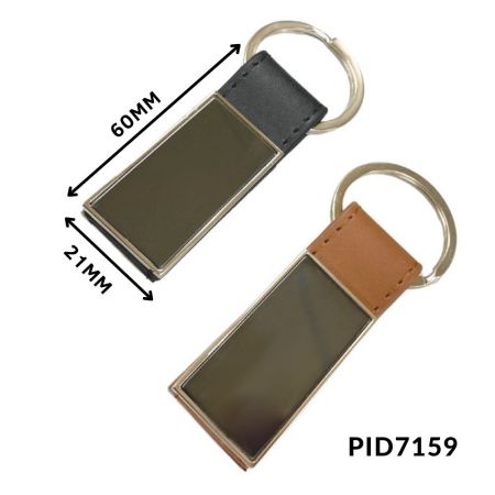 Leather keychain size reference
