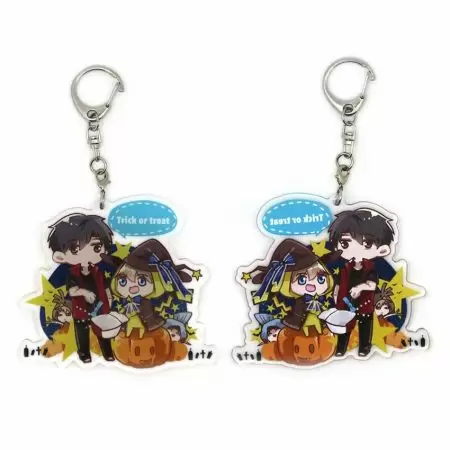 Thẻ khóa acrylic in hai mặt - dây móc khóa acrylic anime Nhật Bản