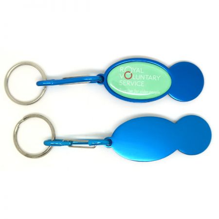 Oval Aluminium Handlemyntnøkkelring