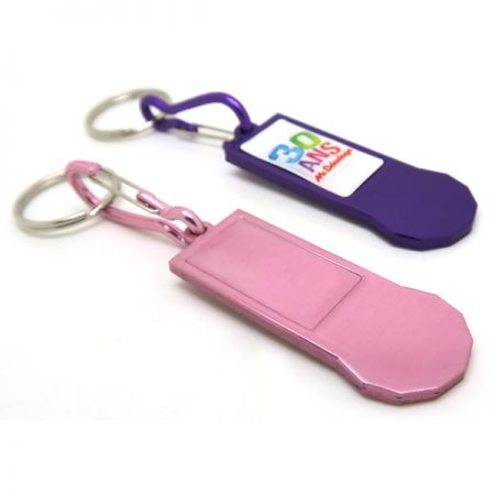 aluminium Supermarked Indkøbsvogn Chip nøglering