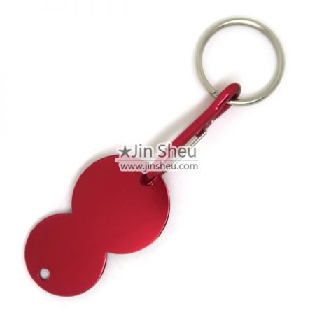 Gourd-shaped Aluminum Trolley Coin Keychain