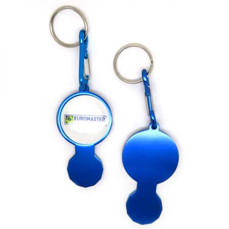 Sirkulær Aluminium Handlemynt Nøkkelring