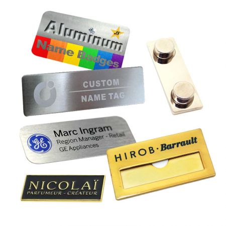 Badges en aluminium - Étiquettes de nom en aluminium personnalisées