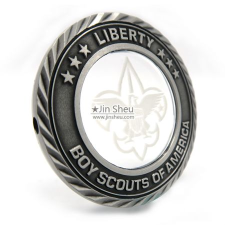 moedas de cristal de liga de zinco