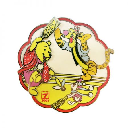 disney winnie pooh bear sliding pin custom lapel