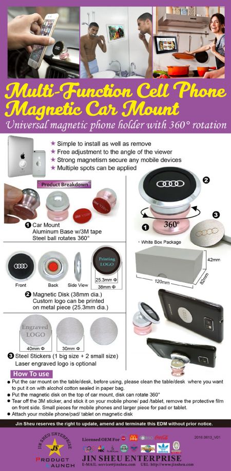 Giá đỡ điện thoại di động nam châm xe hơi