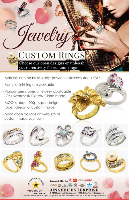 Jewelry Custom Rings - EDM Metal Ring Jewelry