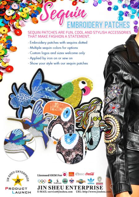 Paliet Broderi Patches - Broderi Paliet Applique Patch