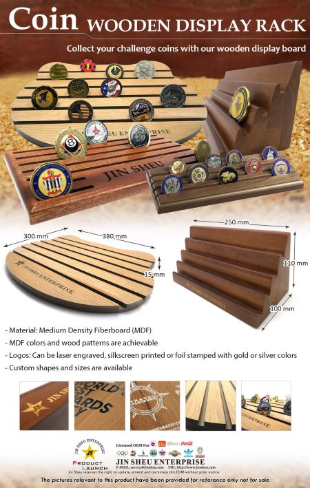 Planche/Support en bois pour pièces - Présentoirs à pièces en bois