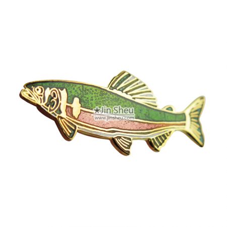 Emblemas de Lembrança de Esmalte Duro - Pins de Lapela de Peixe de Cloisonné