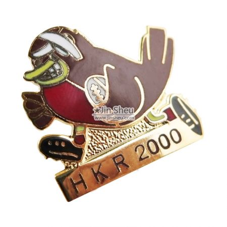 Hard Enamel Personalized Pins - Football Mascot Lapel Pins