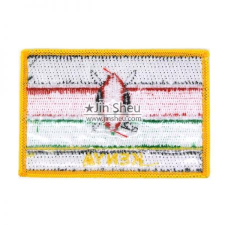 Huy hiệu cờ Kenya mặt sau